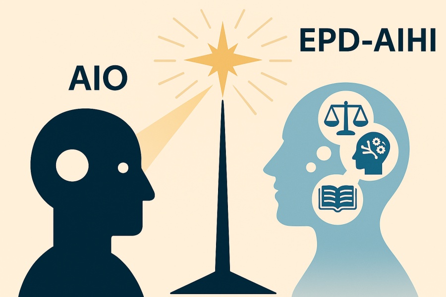 مقایسهی دو مسیر هوش مصنوعی: AIO ابزاری و EPD-AI-HI معنایی، در مسیر رسیدن به هدف تمدنی